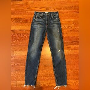 GRLFRND Kendall High-Rise Distressed Women's Jeans - Dark Blue size 27